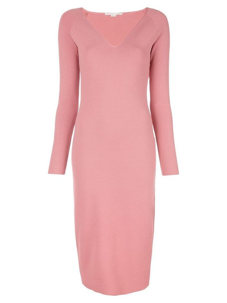 Stella McCartney V-neck midi dress - Pink