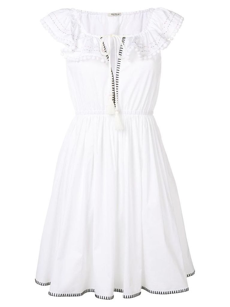 Miu Miu off-the-shoulder dress - White