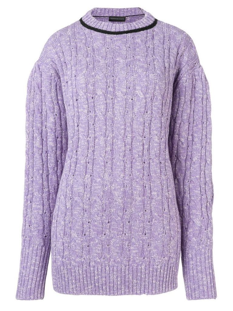 Cashmere In Love cable knit sweater - PURPLE