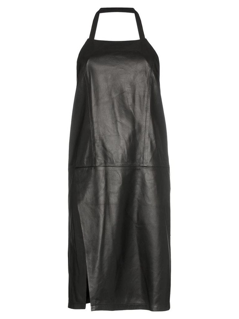 Sandy Liang congee leather halterneck dress - Black