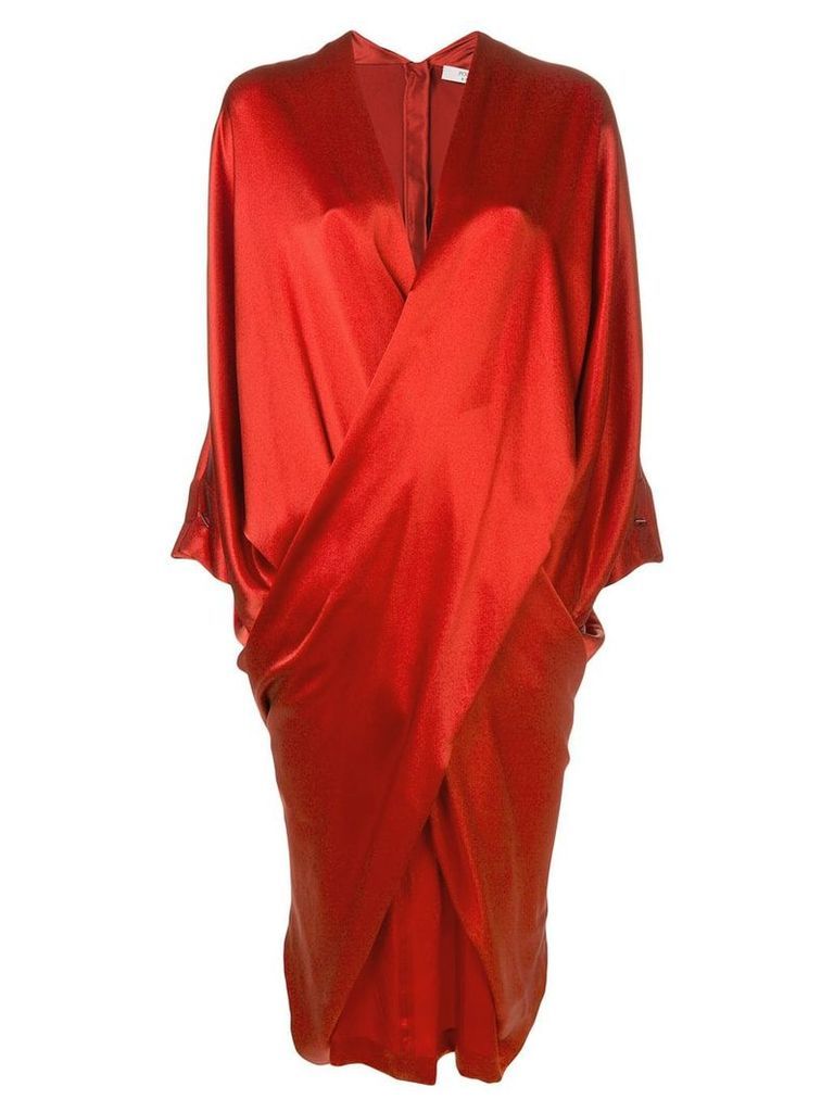 Poiret Infinity draped dress - Red