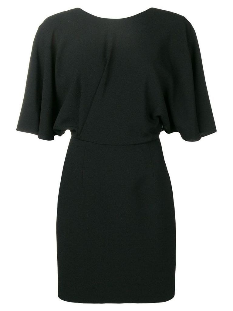 Saint Laurent v-back fitted dress - Black