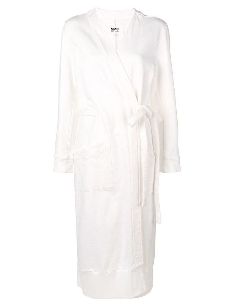 Mm6 Maison Margiela belted coat - White