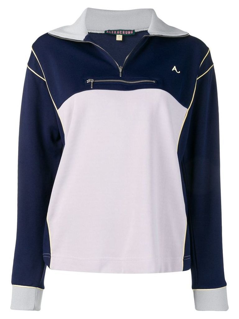 Alexa Chung two-tone tracksuit top - Blue