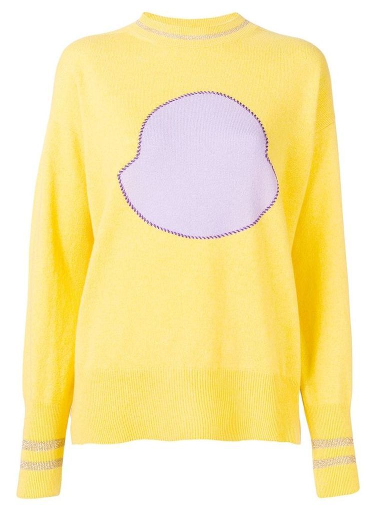 Moncler logo print sweatshirt - Yellow