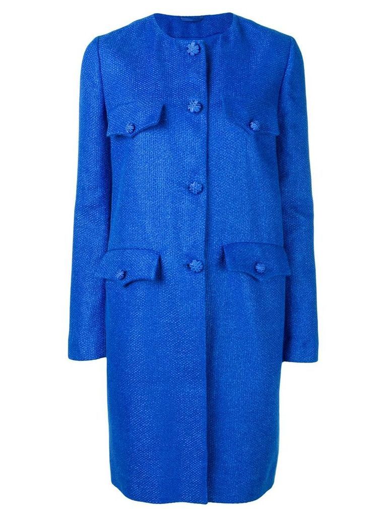 Ermanno Scervino single breasted midi coat - Blue