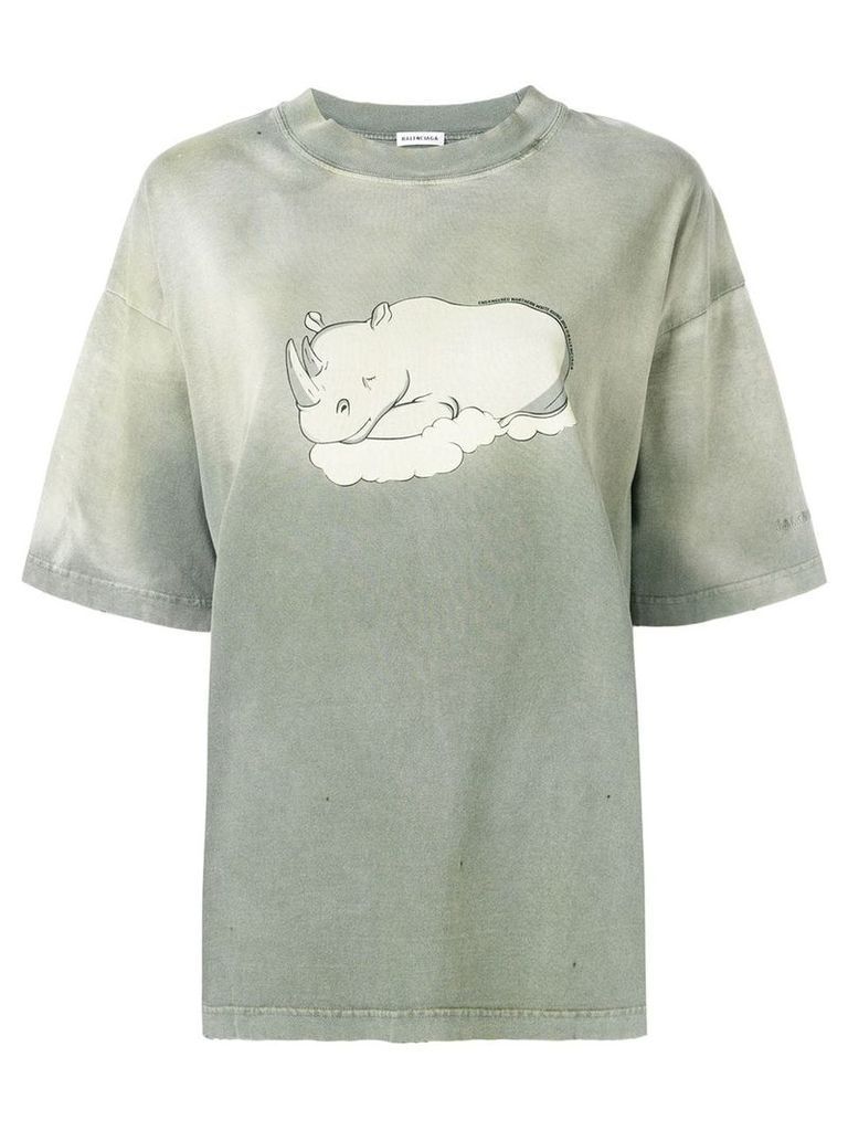 Balenciaga rhino print t-shirt - Grey