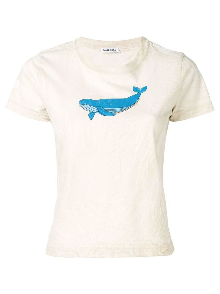 Balenciaga whale T-shirt - NEUTRALS