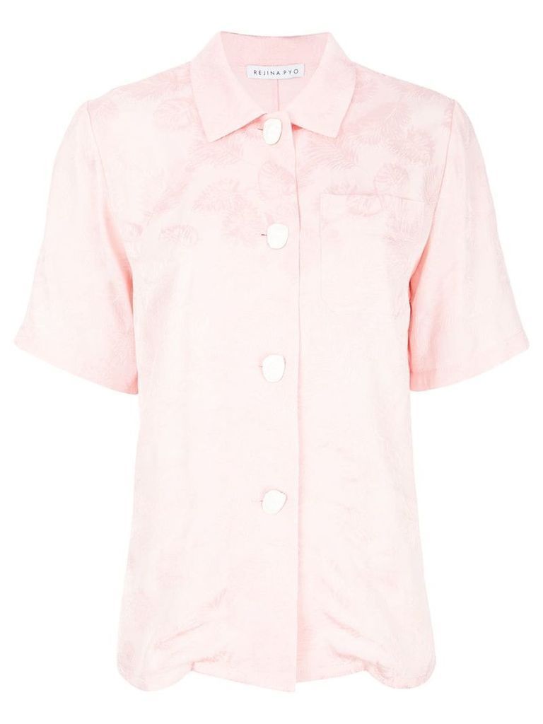 Rejina Pyo jacquard button shirt - PINK