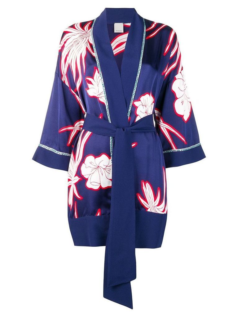 Pinko floral print kimono - Blue