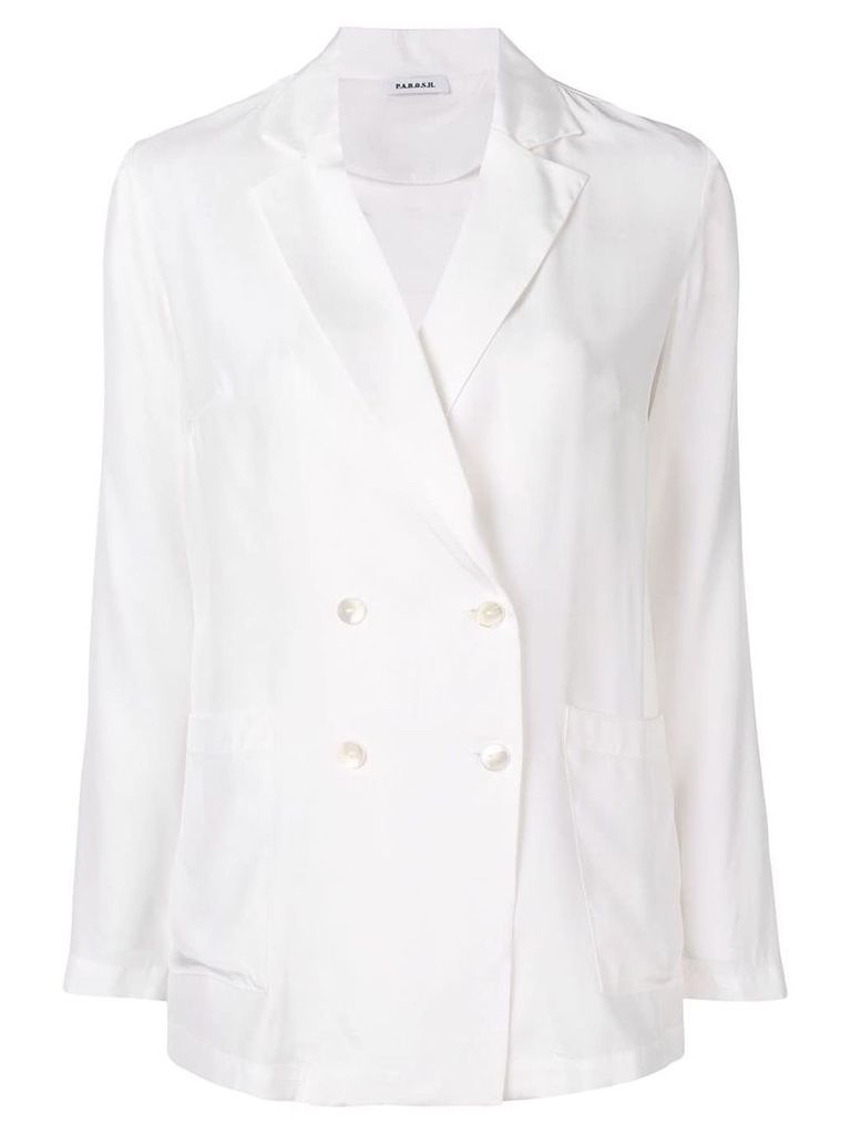 P.A.R.O.S.H. double buttoned blazer - White