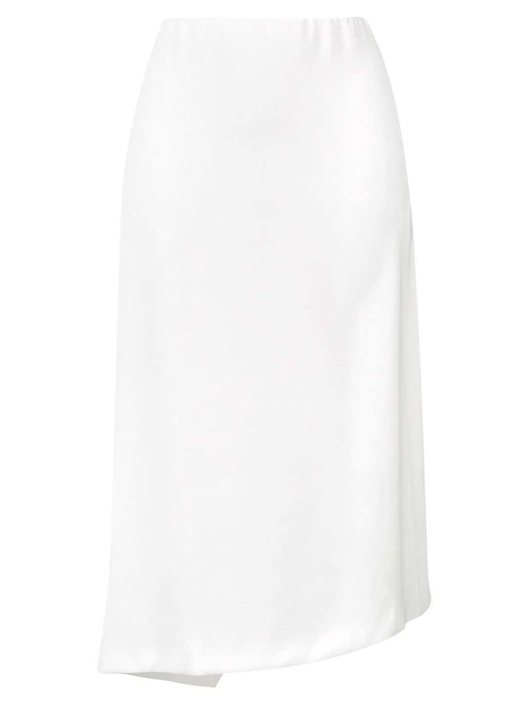 Poiret asymmetric midi skirt - White