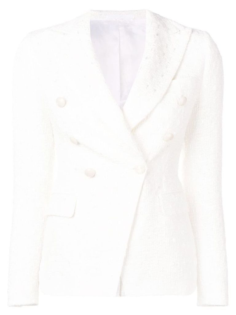 Tagliatore Jalicy tweed blazer - White