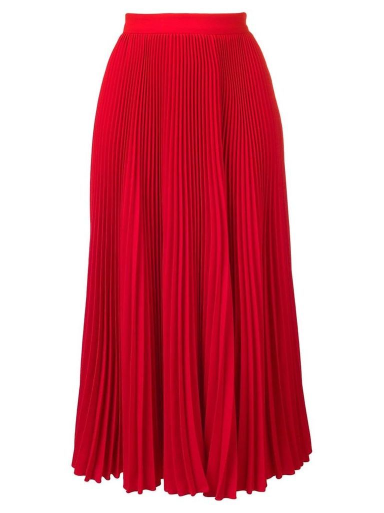 MSGM pleated midi skirt - Red