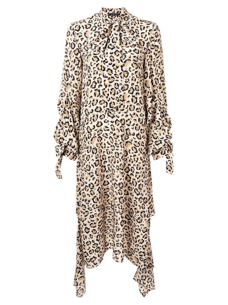 Rokh leopard print maxi dress - NEUTRALS