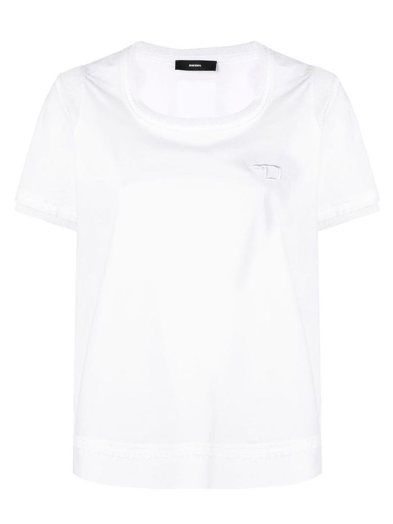 Diesel embroidered logo T-shirt - White