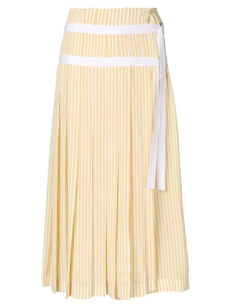 Joseph striped pleated skirt - Yellow
