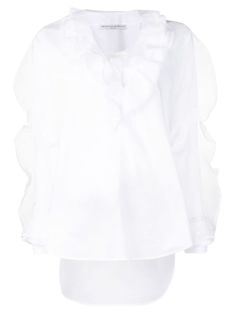 Ermanno Scervino ruffle-trim blouse - White