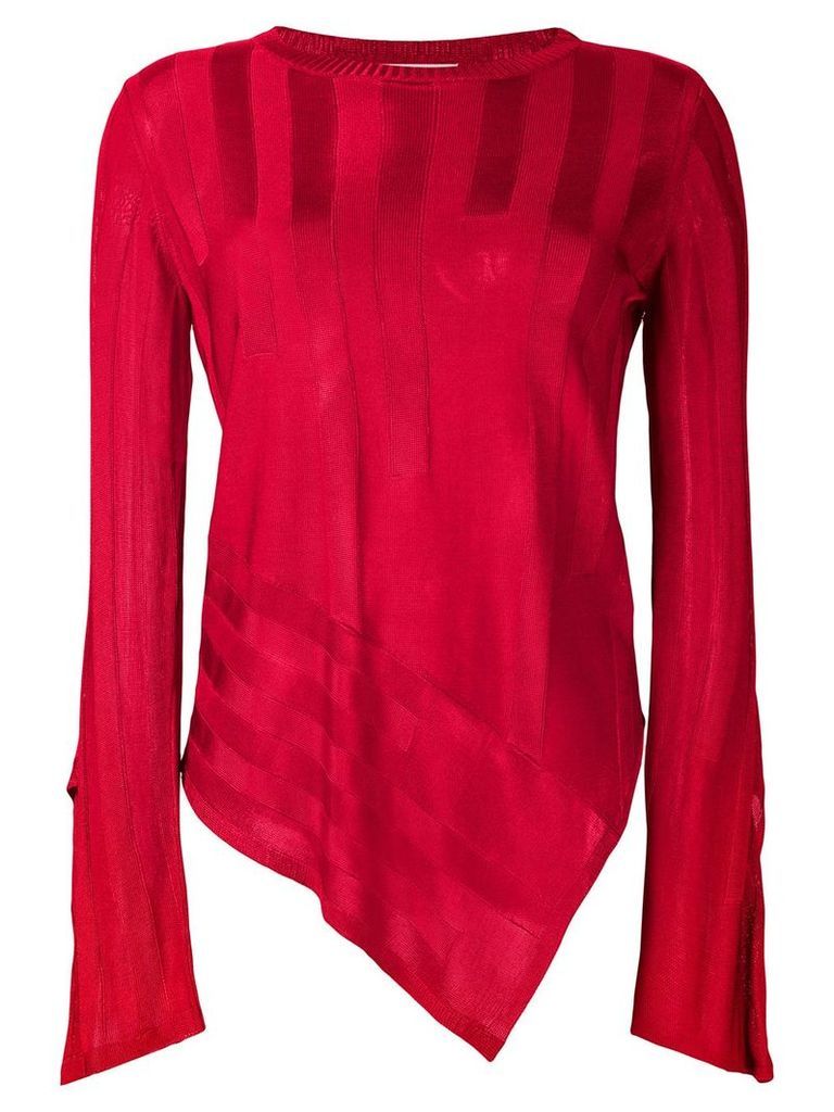 Palmer//Harding asymmetric hem sweater - Red