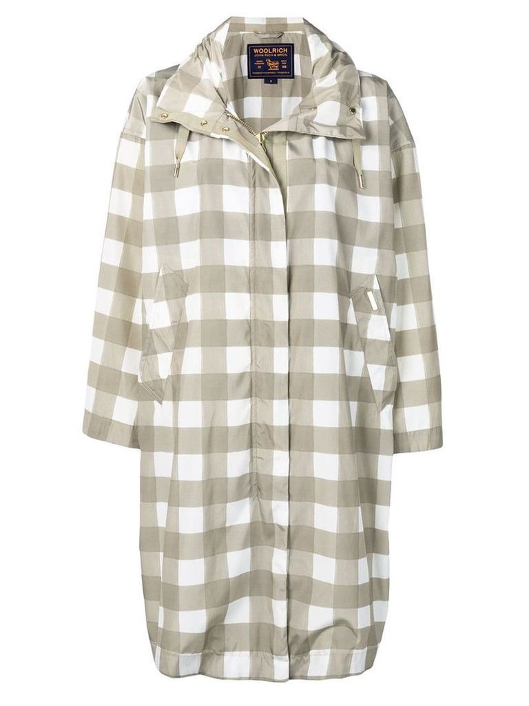 Woolrich checked raincoat - Green
