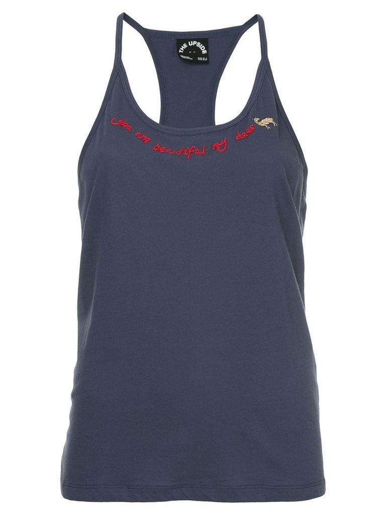 The Upside 'You Are Beautiful, My Deer' tank top - Blue