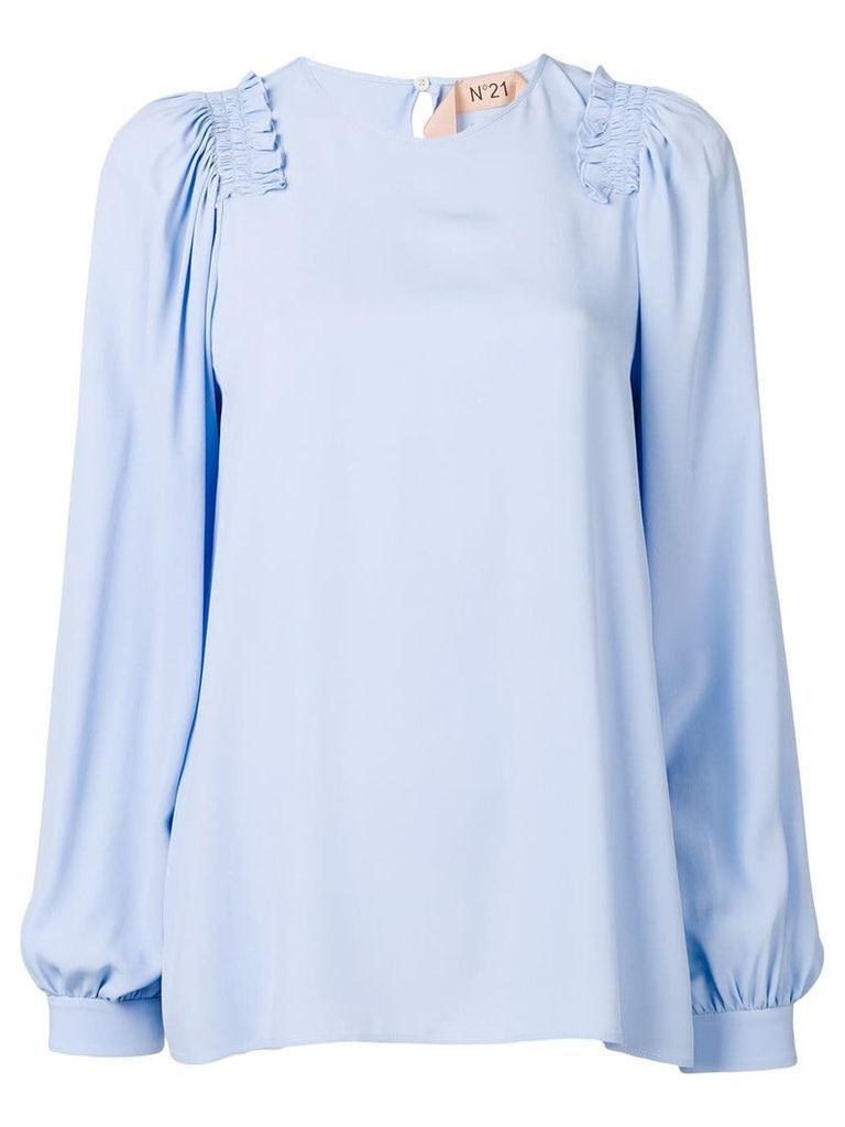 Nº21 ruffle trim blouse - Blue