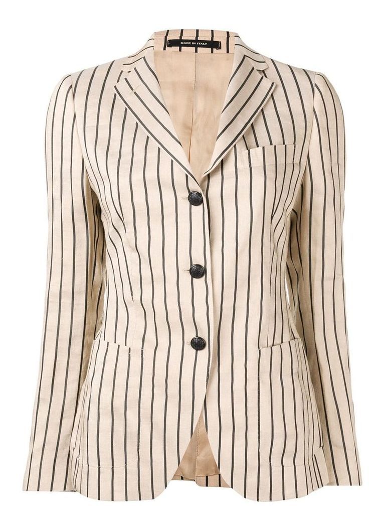 Tagliatore striped formal blazer - Brown