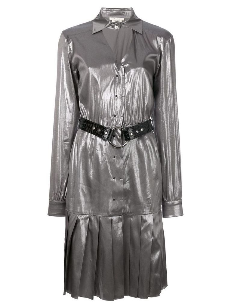 1017 ALYX 9SM pleated shirt dress - Metallic
