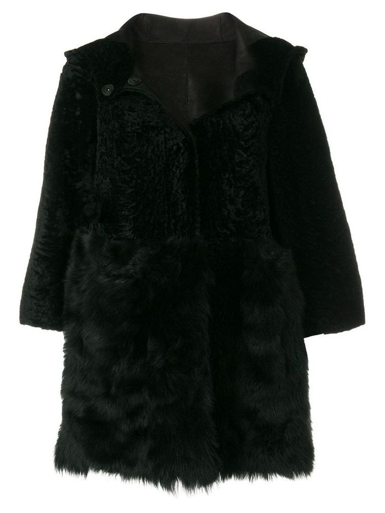 Drome hooded coat - Black