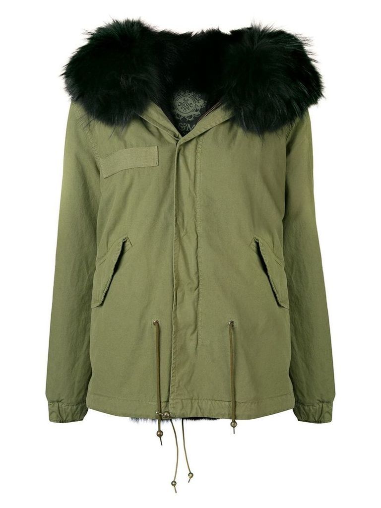 Mr & Mrs Italy trimmed hooded parka - Green