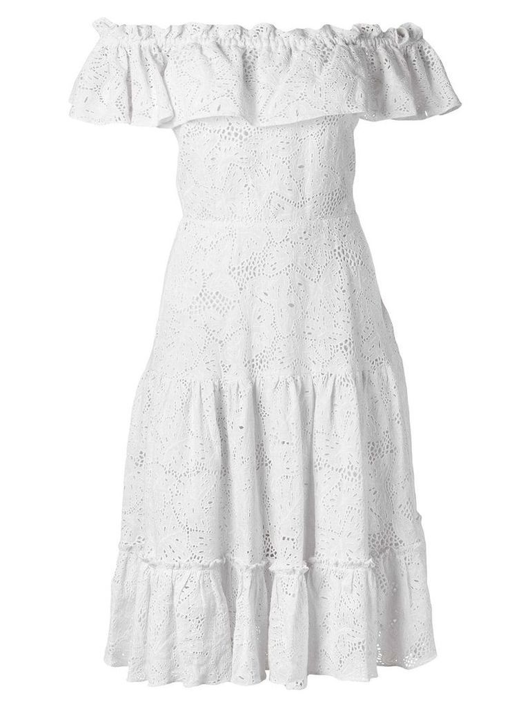 Isolda off-the-shoulder dress - White