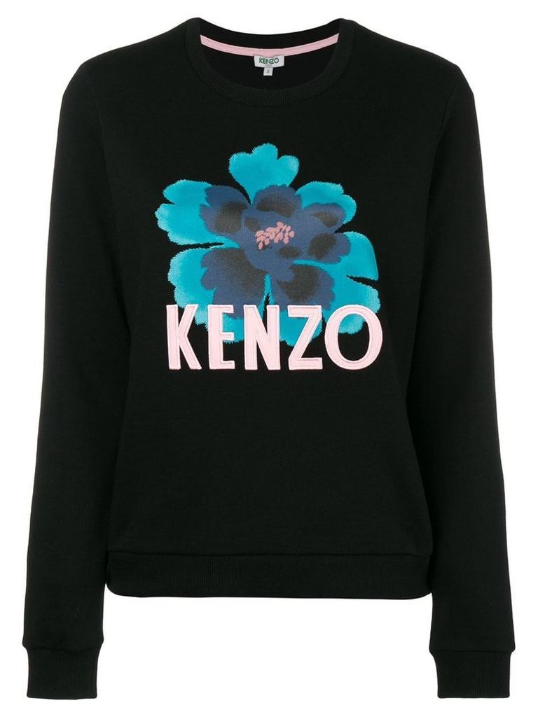 Kenzo floral motif sweatshirt - Black