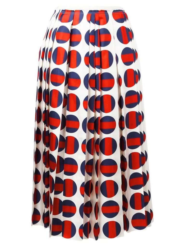 Gucci polka-dot pleated skirt - Red