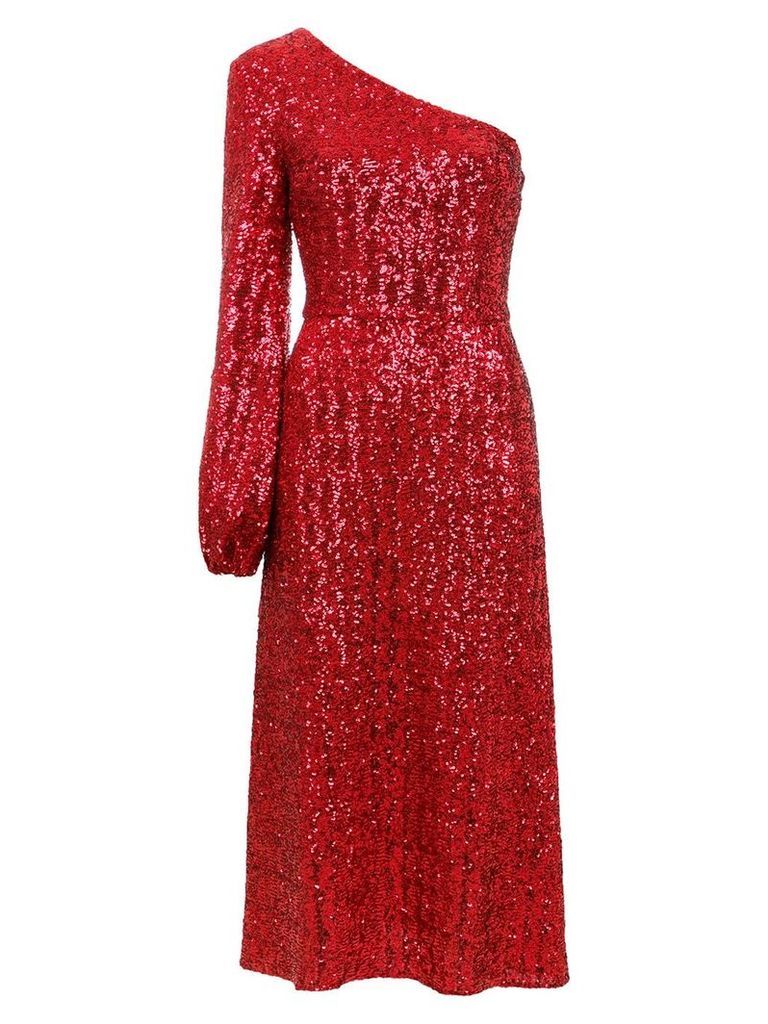Nk one shoulder midi dress - Red