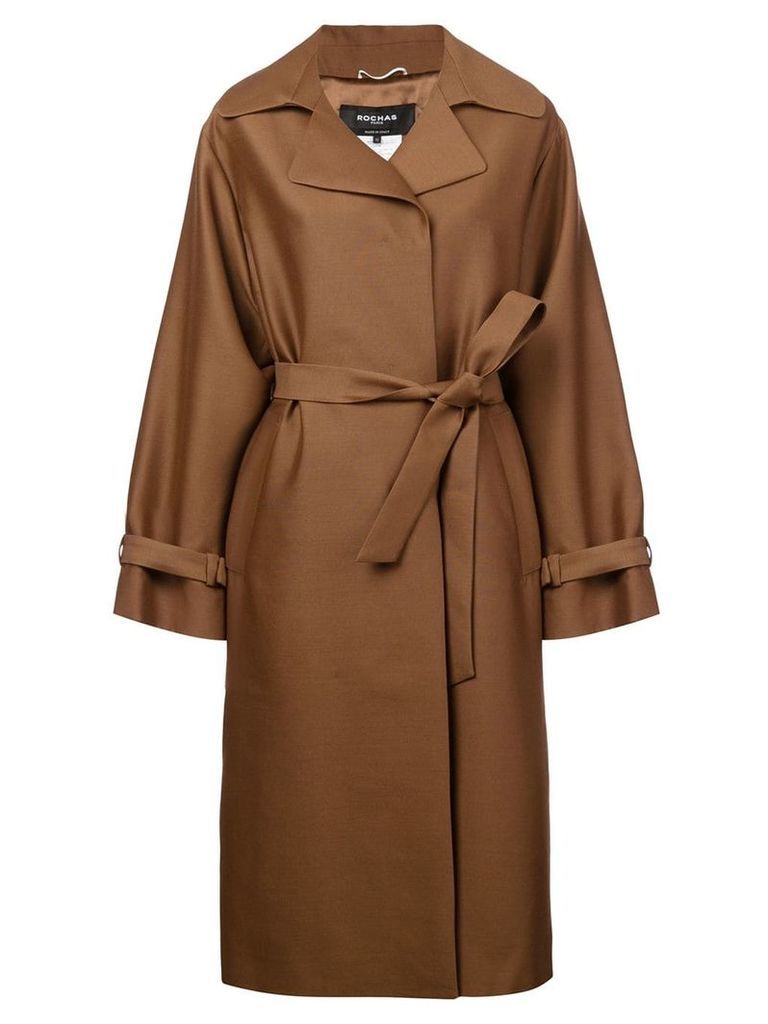 Rochas belted coat - Brown