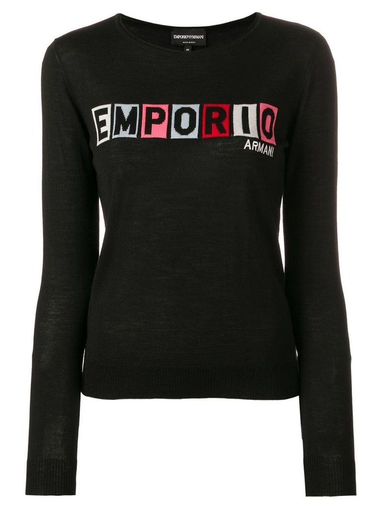 Emporio Armani logo jumper - Black