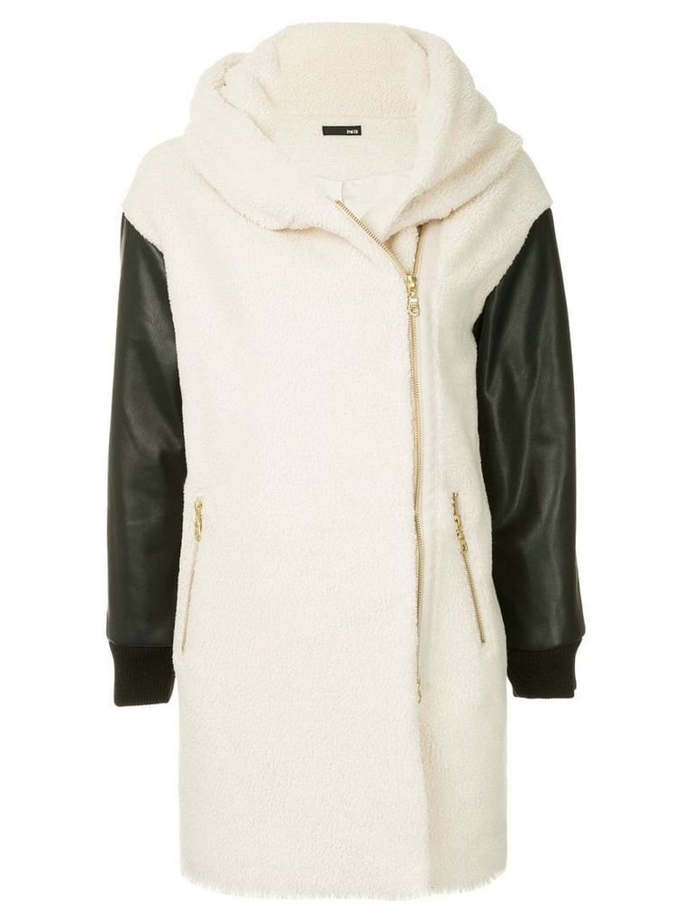 Frei Ea shawl collar coat - White