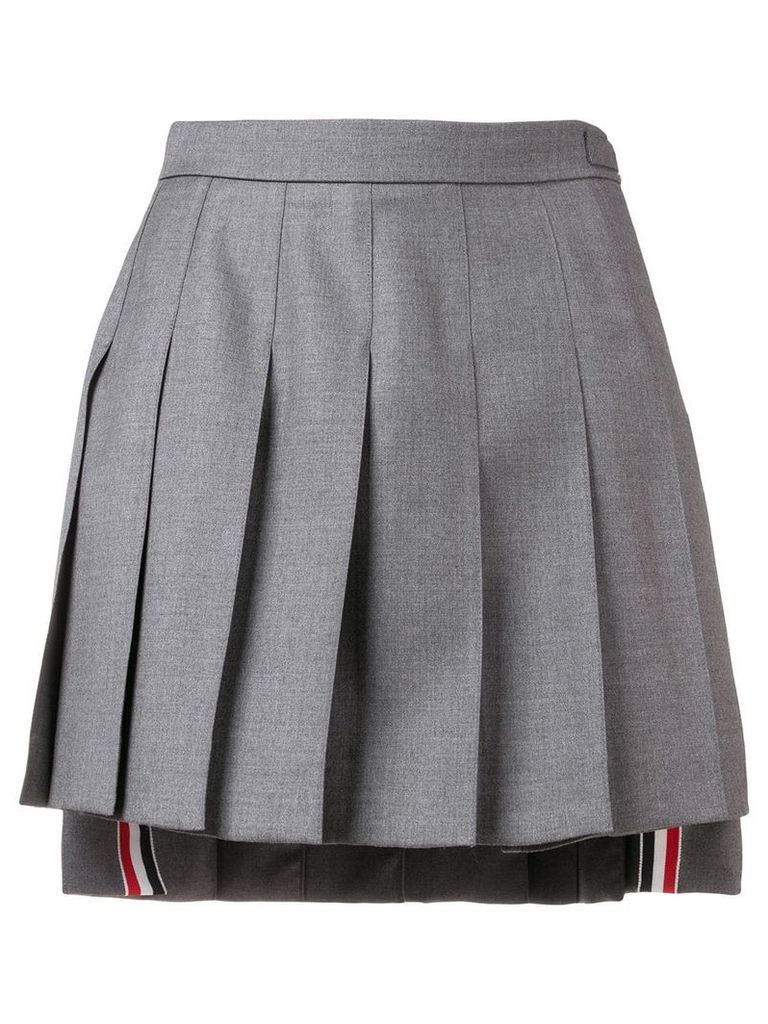 Thom Browne pleated mini skirt - Grey