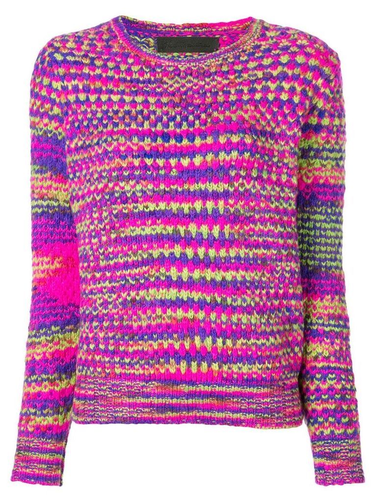 The Elder Statesman cashmere mesh knit sweater - Pink