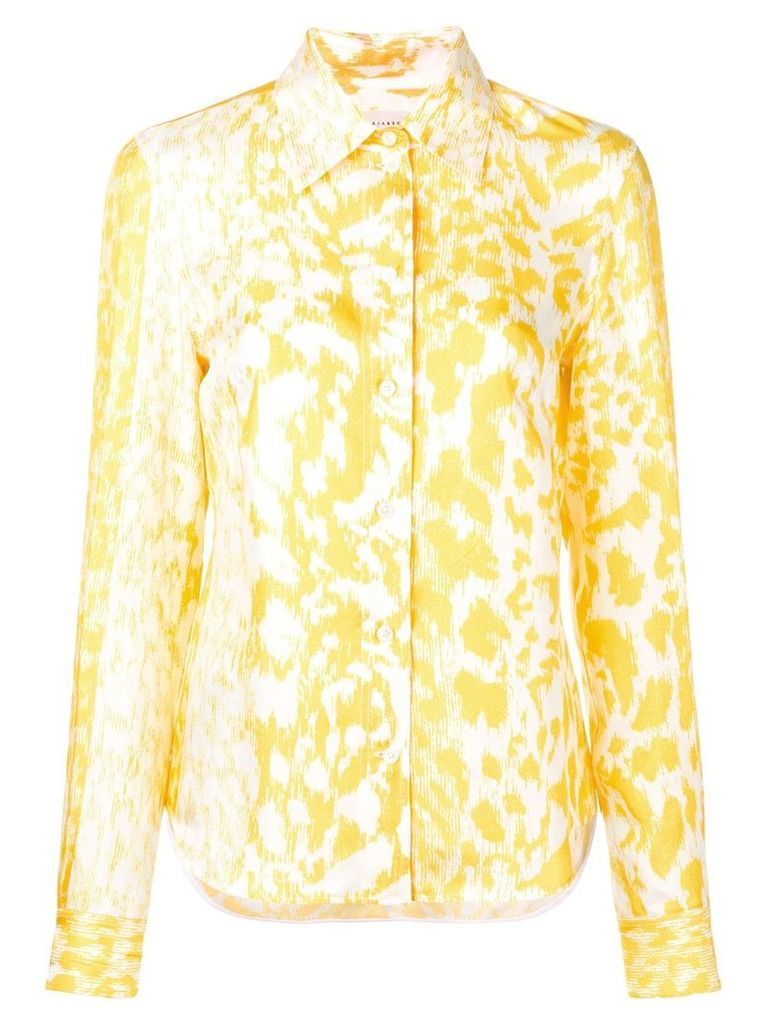Victoria Beckham leopard print shirt - Yellow