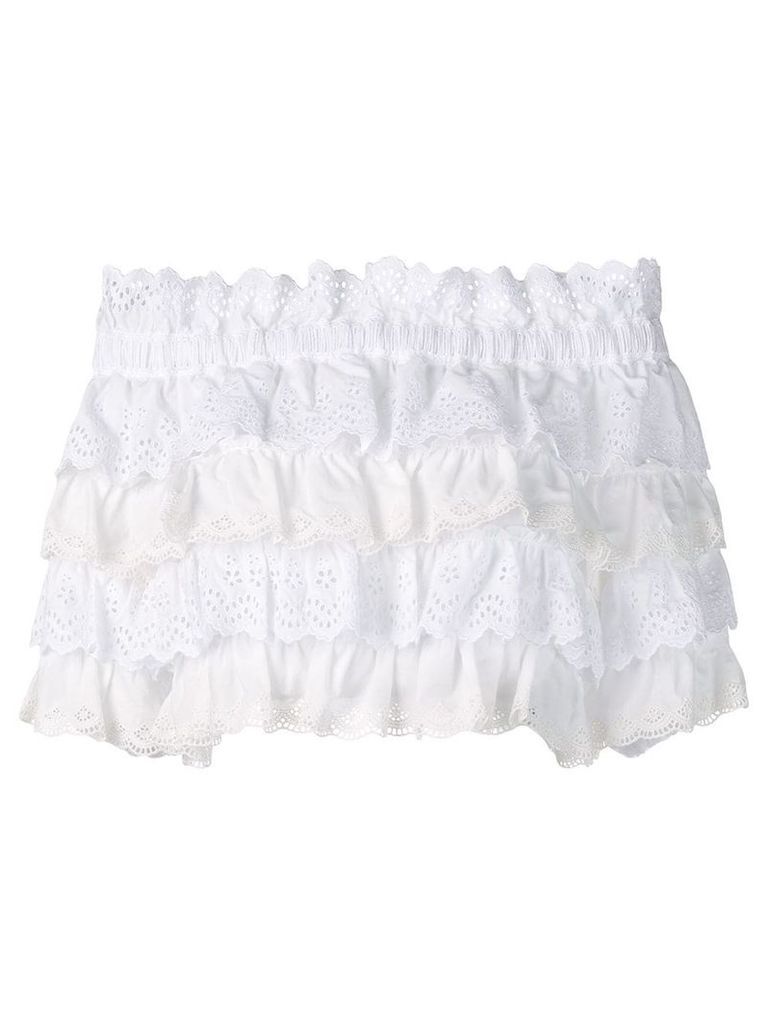 Dolce & Gabbana cropped frilled blouse - White