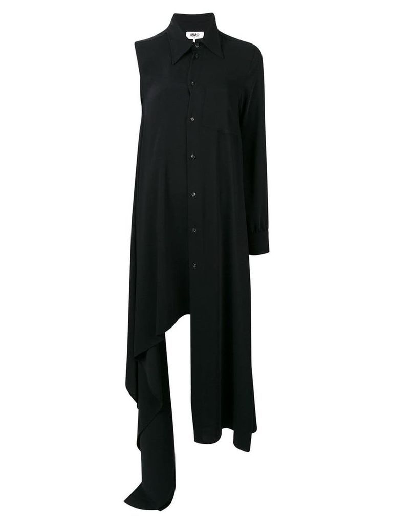 Mm6 Maison Margiela asymmetric shirt dress - Black