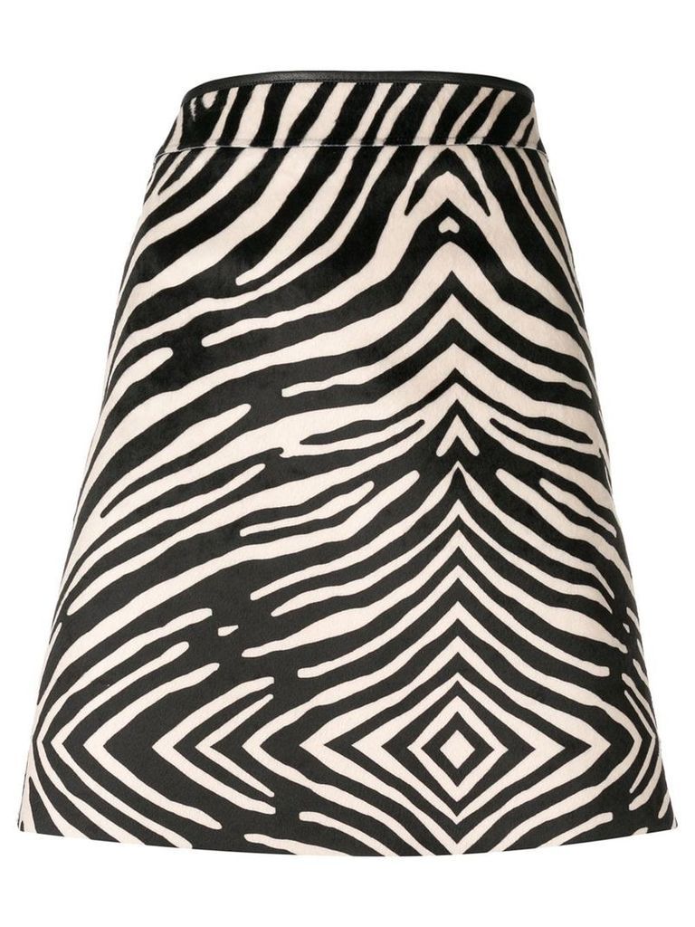 PS Paul Smith zebra printed mini skirt - Black