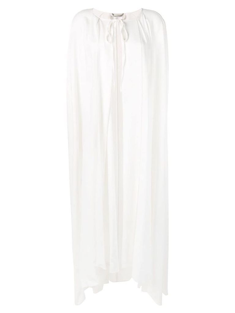 Alberta Ferretti long-length cape - White