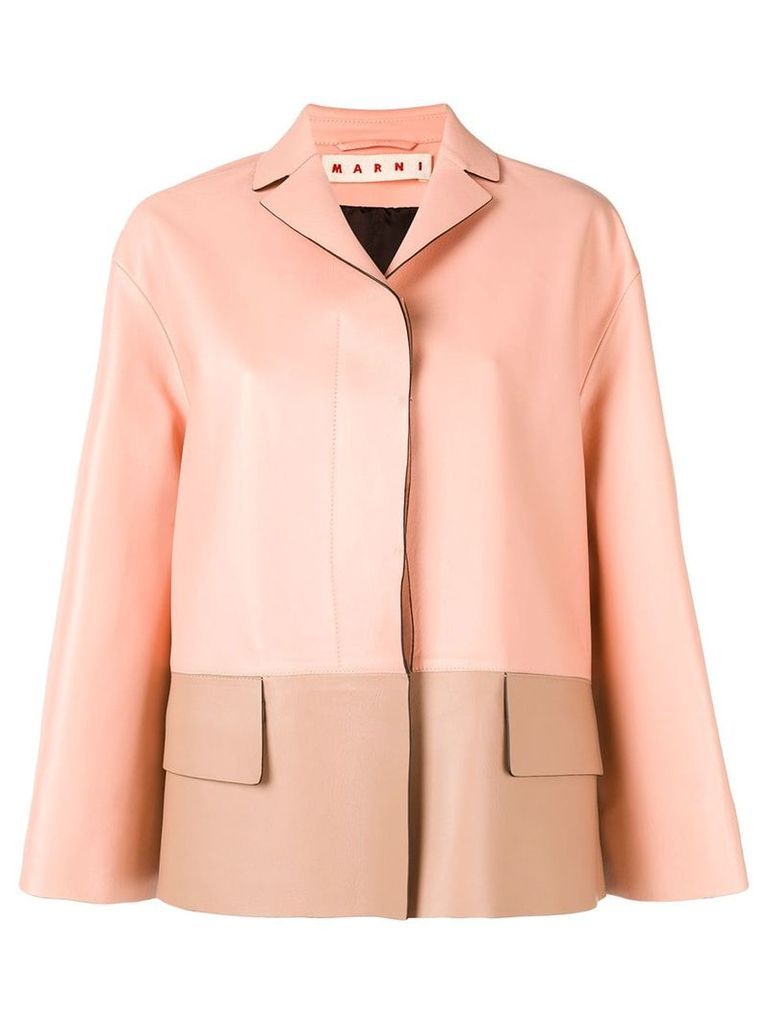 Marni colour-block jacket - PINK