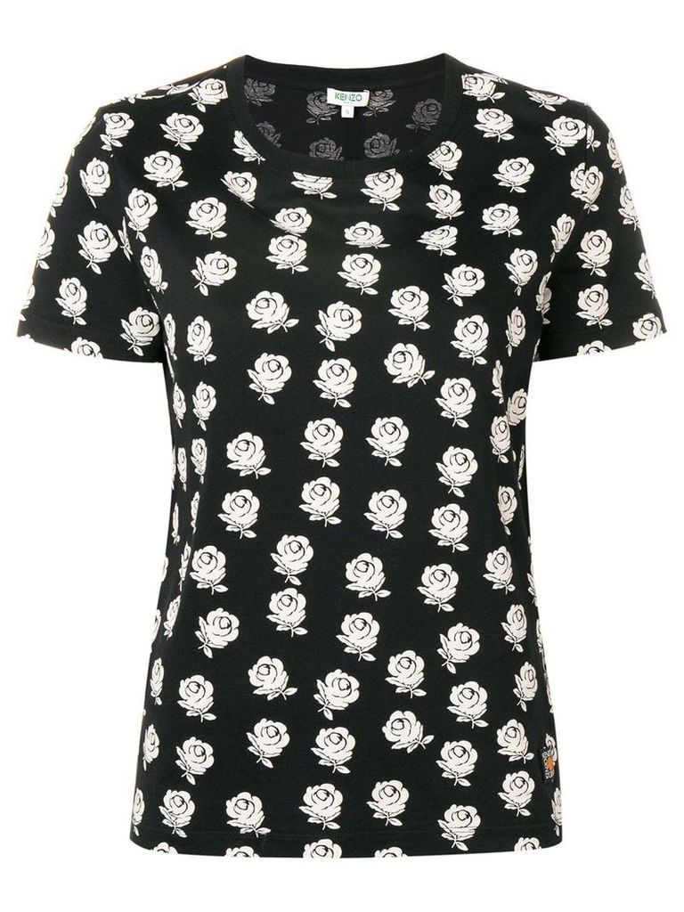 Kenzo floral print T-shirt - Black