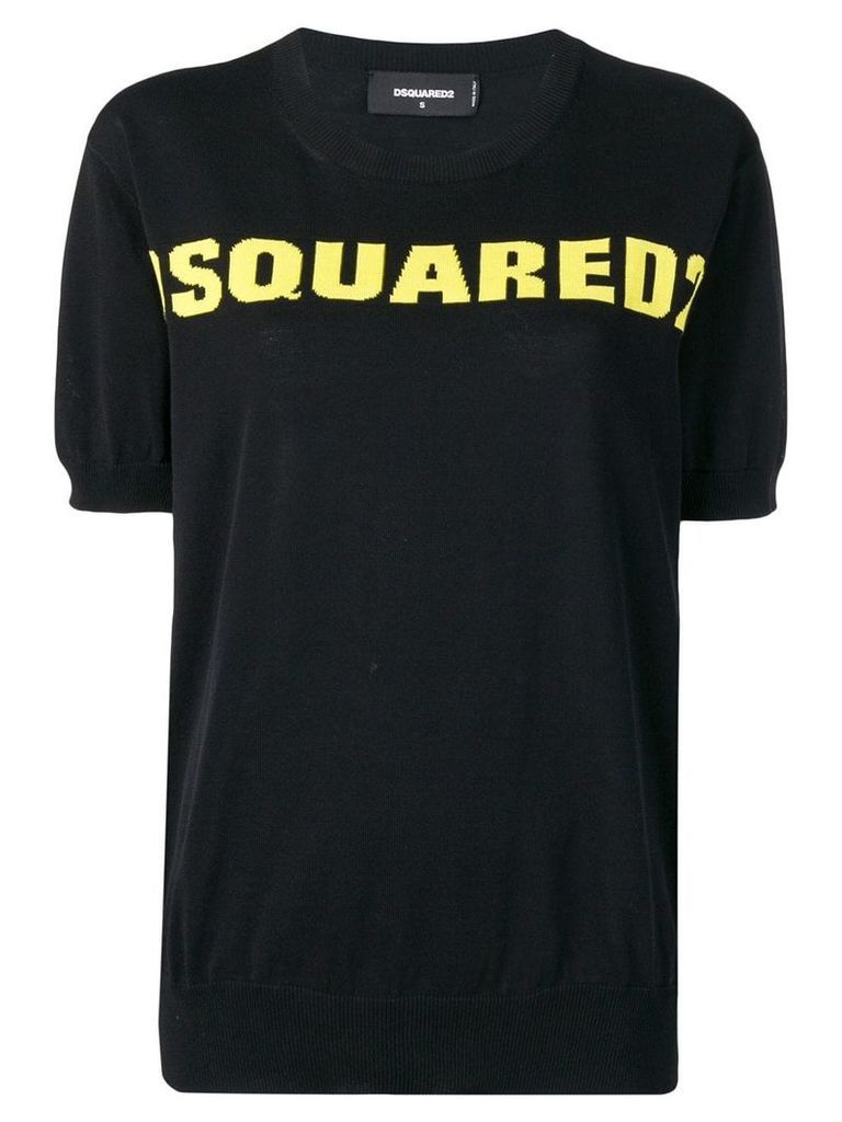 Dsquared2 logo knit top - Black