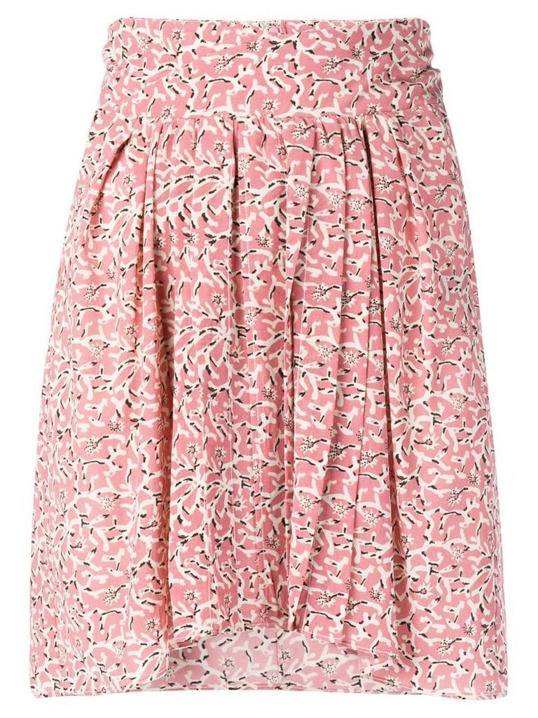 Isabel Marant floral print A-line mini skirt - PINK