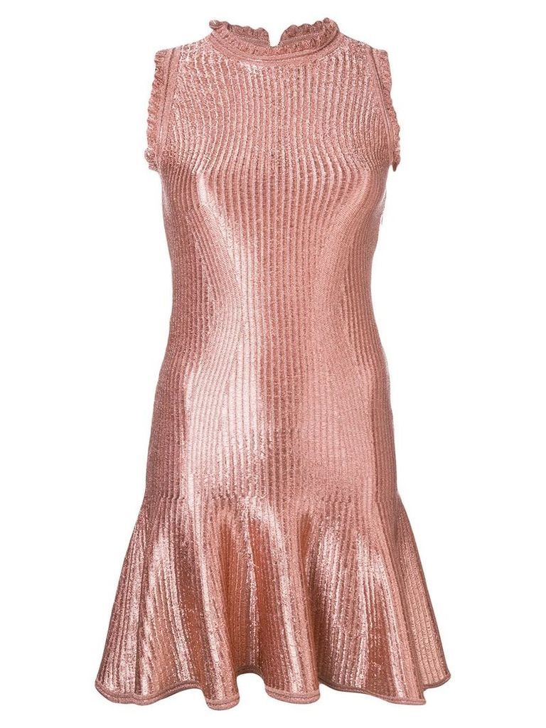 Alexander McQueen flared mini dress - PINK