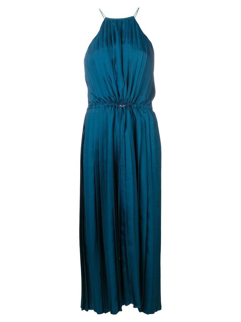 Tibi Mendini twill pleated dress - Blue